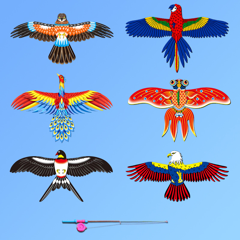 Fishing Equipment For Kids - Cartoon Adler faltbare Kinder Drachen Mini