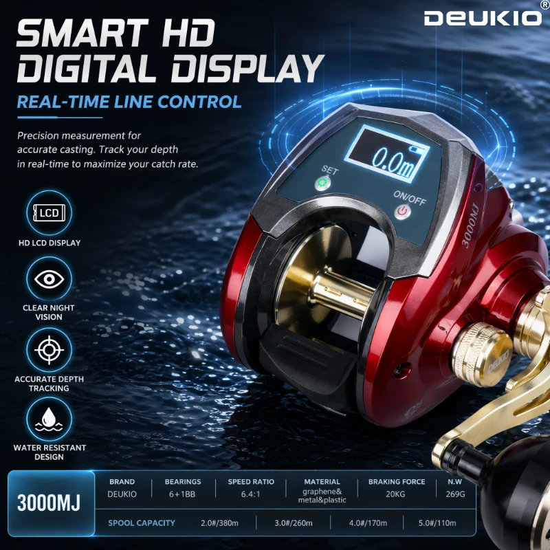 DEUKIO Digital-Display Baitcas – Electric Fishing Reel Bewertung und Preis