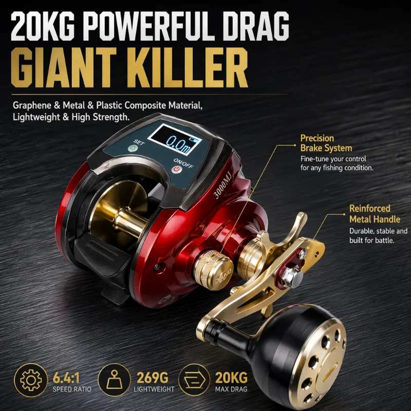 DEUKIO Digital-Display Baitcas – Electric Fishing Reel Bewertung und Preis