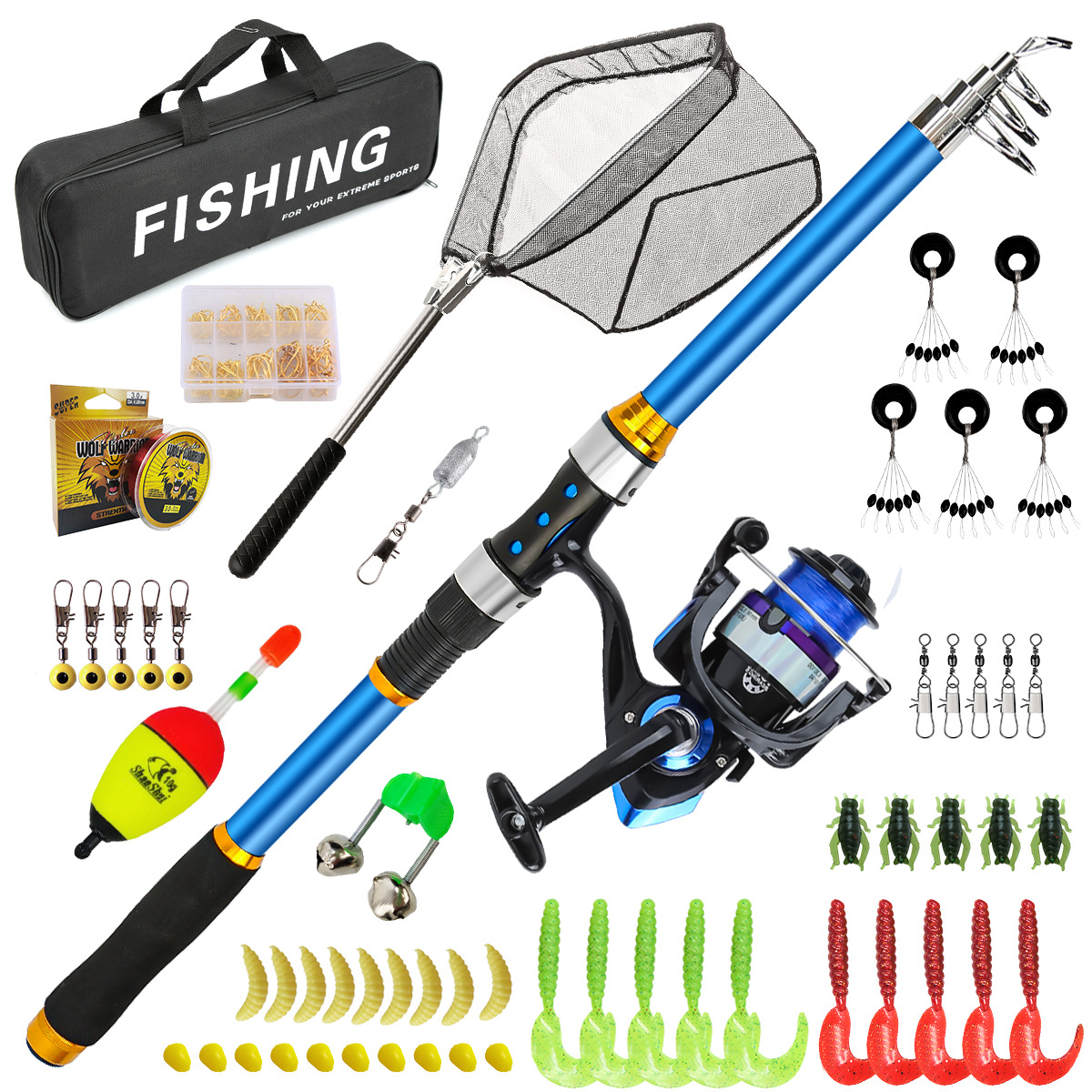 2,1–3,6 m Teleskop-Angelruten- – Fishing Equipment For Kids Bewertung und Preis